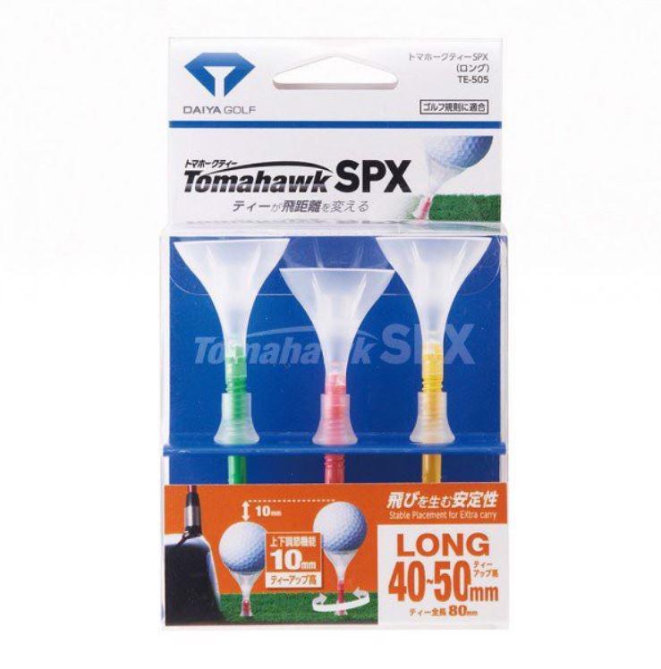Tee golf nhựa 80mm hình Phễu Tomahawk SPX TE 505 Long Japan | DAIYA từ Golf