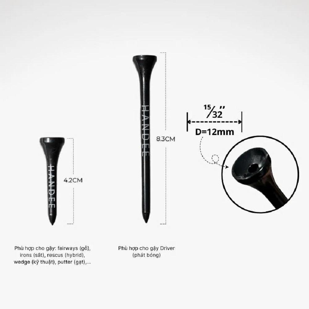Tee Golf Đánh Dấu Handee UPKMDD24FW02 BK - hình thu nhỏ 6