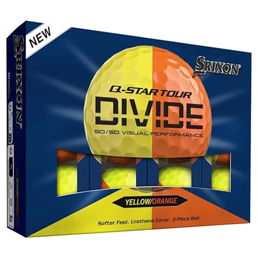 Hộp 12 Bóng Golf Srixon Q-Star Tour 6 Divide Yellow/Orange | Srixon