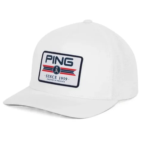 Nón kết golf nam AVIATOR CAP 254 WHITE CAP37942-101 | PING