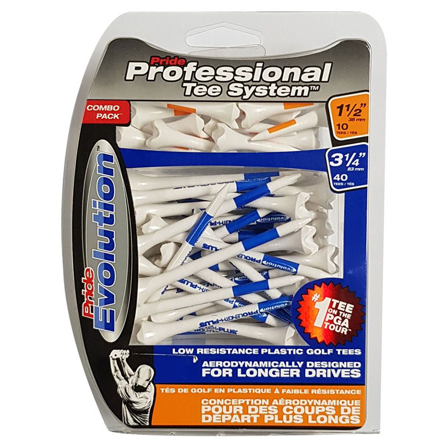Combo 40 Tee Pride Evolution 1-1/2" (38mm) & 3-1/4" (83mm) Combo Pack CPEV31450 | PRIDE