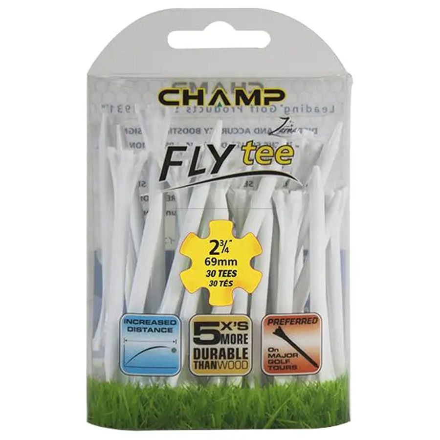 Gói 30 Tee Fly Tees 2-3/4" (69mm) 30P Pack (White) 92521 | CHAMP
