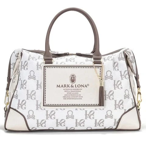 Túi golf xách tay Ever Monogram Mesh Boston Bag MLS-5A-SB31 (Brown) | MARK & LONA