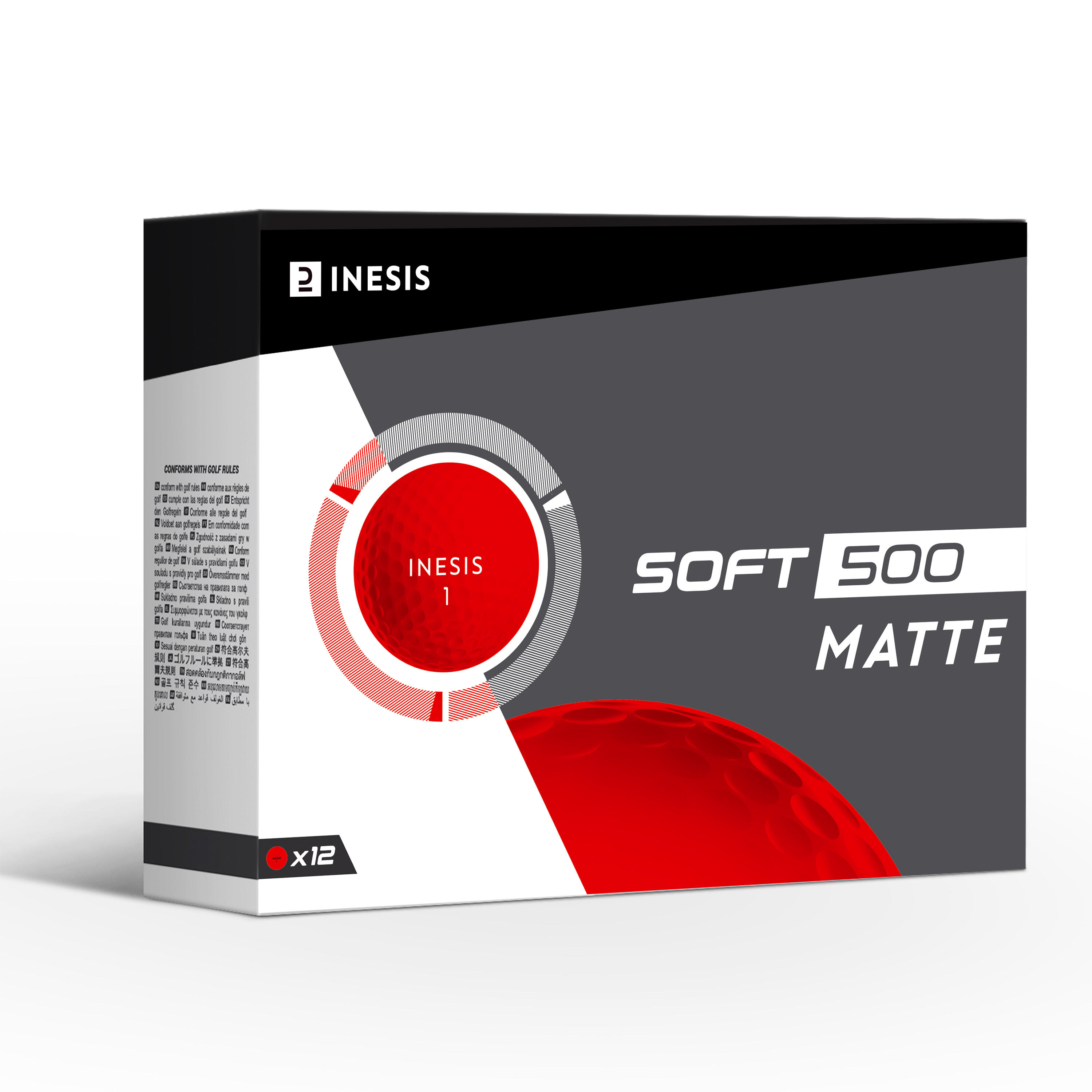 Hộp 12 quả bóng golf Soft 500 - Đỏ