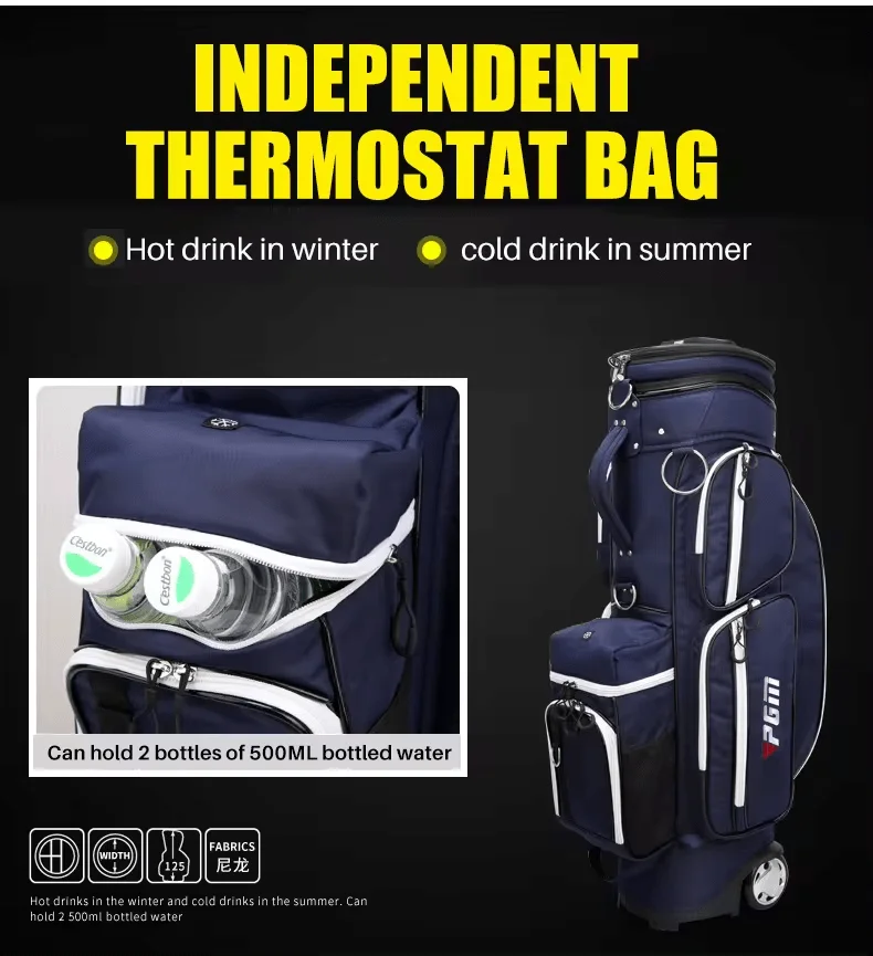 Túi Gậy Golf Nắp Cứng Linh Hoạt, 4 Trong 1 – PGM – Đen/Xanh/Đỏ/Xanh Rêu - hình thu nhỏ 11