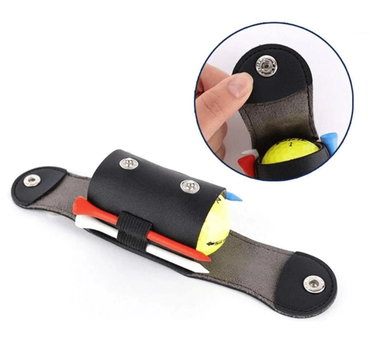 Túi nhỏ đựng bóng golf đeo thắt lưng da cao cấp - hình thu nhỏ 2