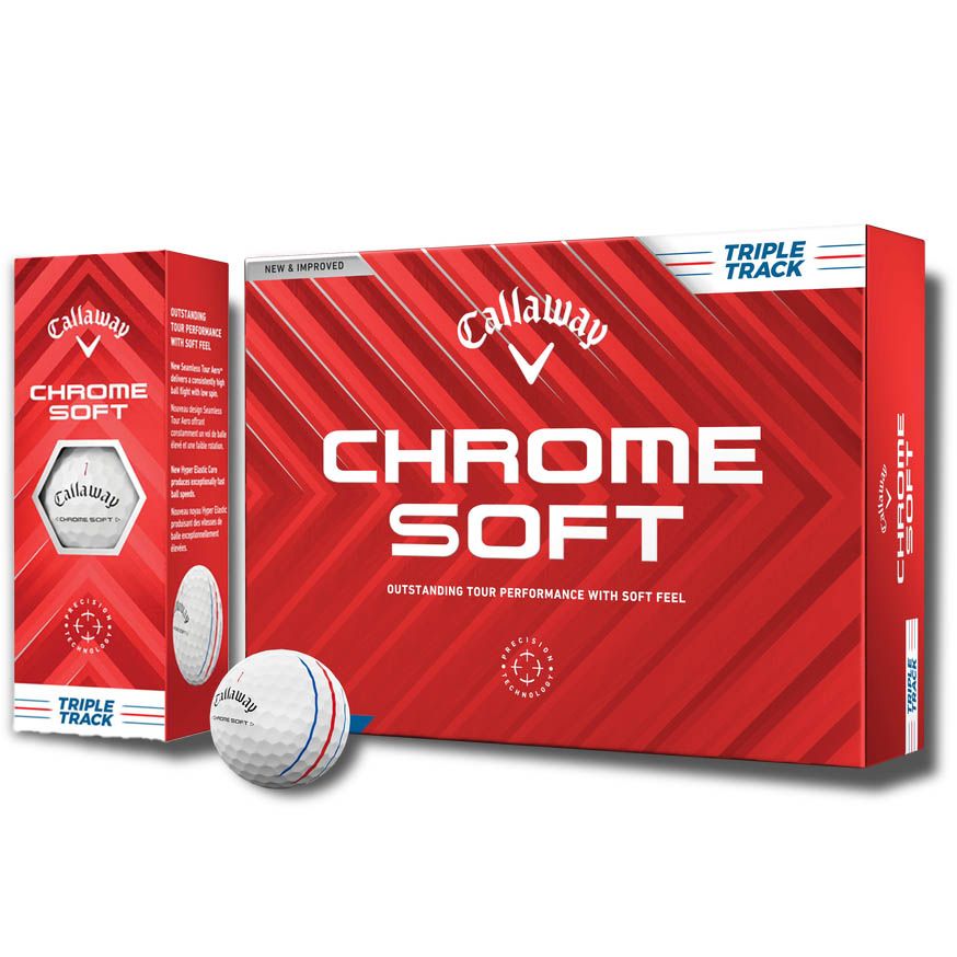 Hộp 12 bóng golf CHROME SOFT 24 TRIPLE TRACK | Callaway