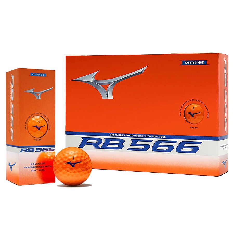 Hộp 12 bóng golf RB566 2 lớp màu cam 2024 5N324412D | Mizuno
