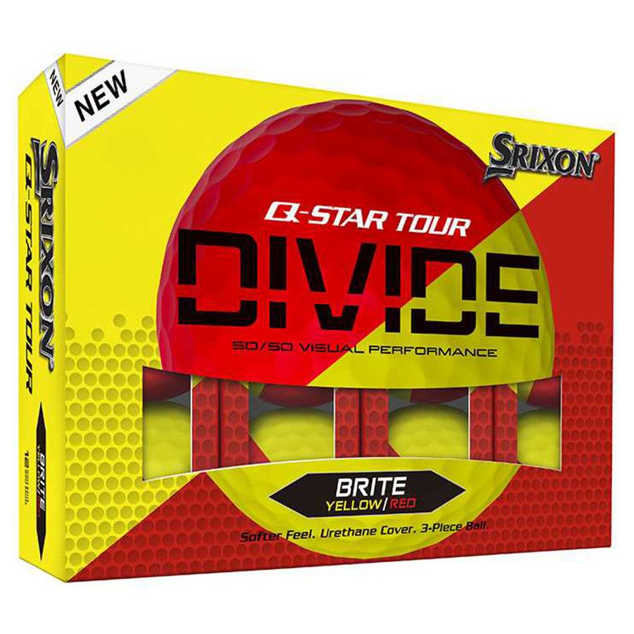 Bóng Golf Srixon Q-Star Tour 5 Divide Brite Yellow/Red | Srixon