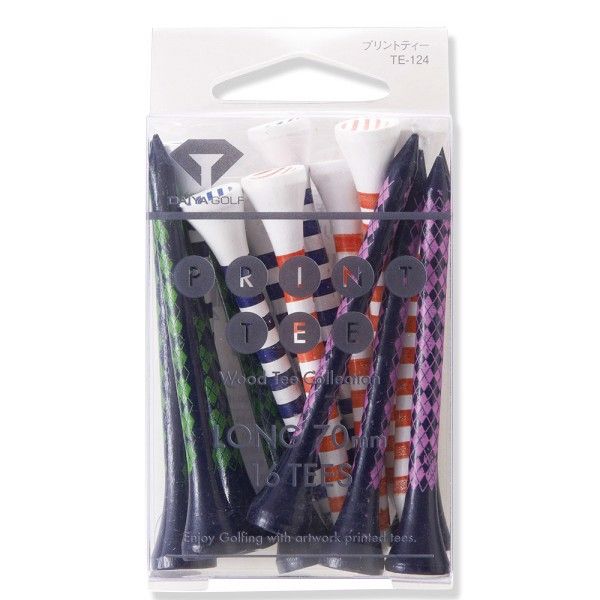 Tee golf gỗ 70MM in hoa văn TE 124 Long Japan | DAIYA