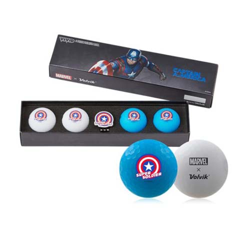Bóng golf Volvik Vivid Marvel CAPTAIN AMERICA 23 từ Bóng golf